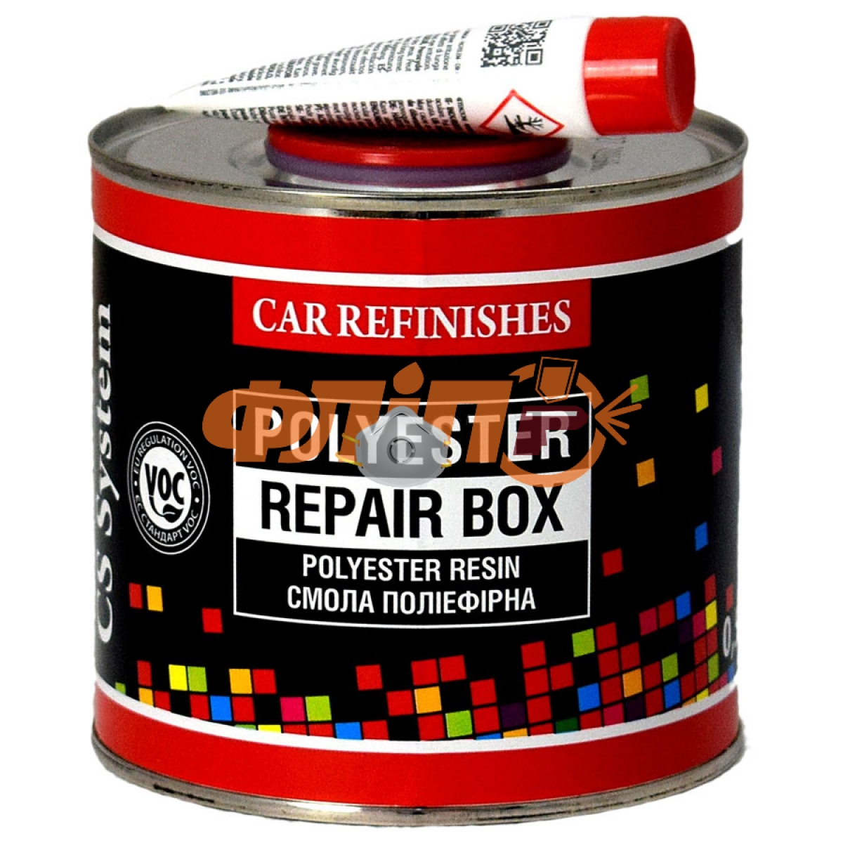 Полиэфирная смола CAR REFINISHES POLYESTER REPAIR BOX, 500мл фото